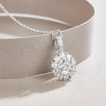 1 Carat Moissanite Necklace - S925 Sterling Silver Platinum-Plated with Chain