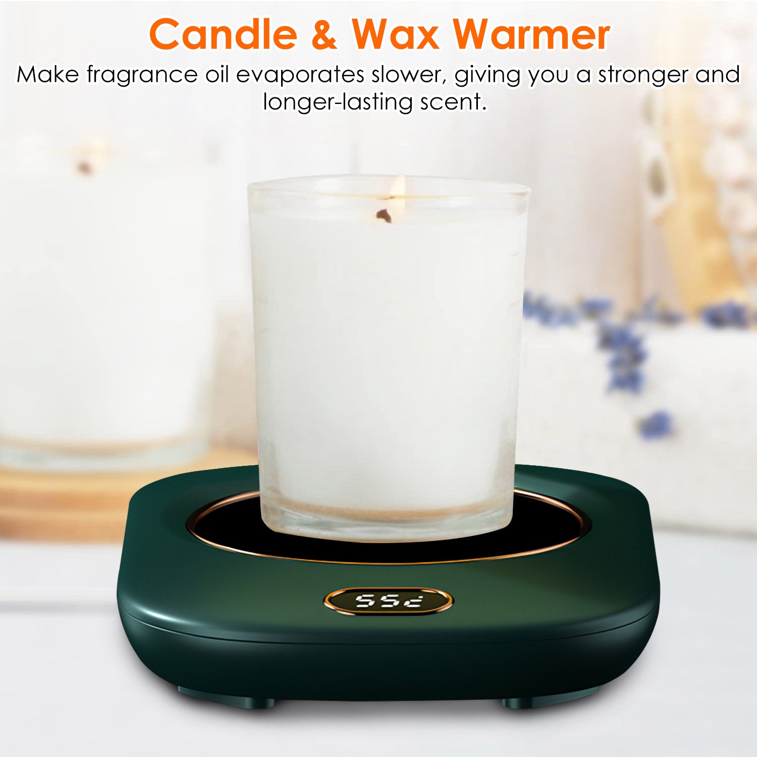 Electric Coffee Mug Warmer with Auto Shut-Off - USB, 3 Temperature Settings