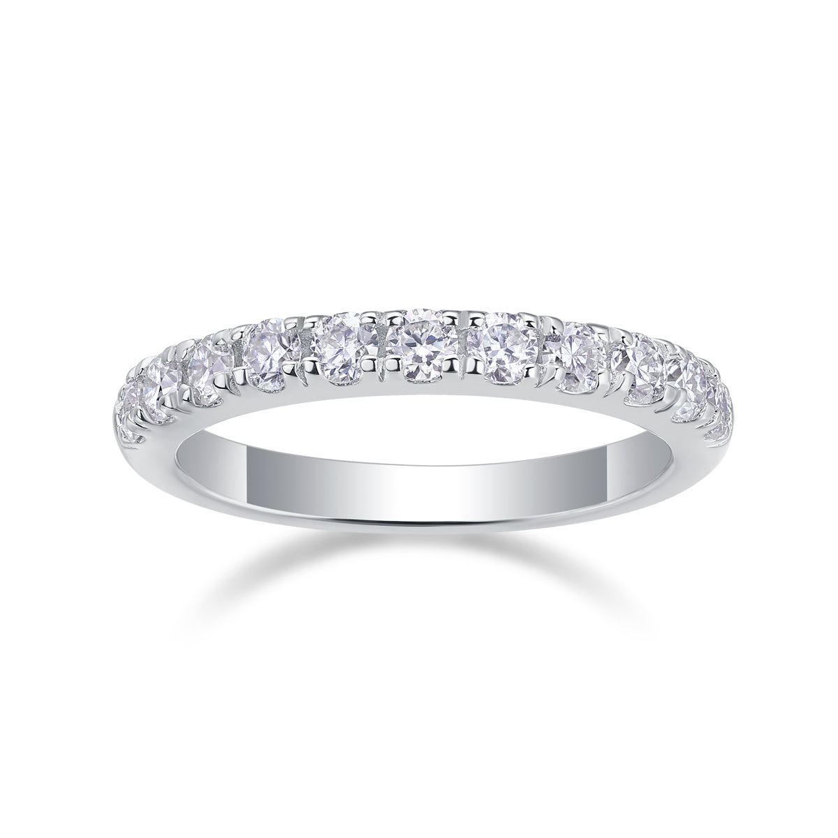 Moissanite Sterling Silver Ring