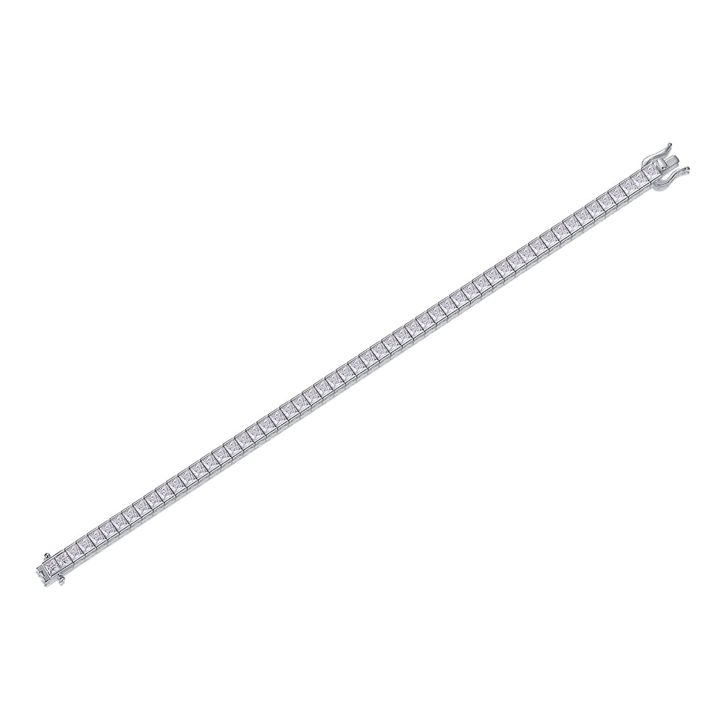 Square Moissanite S925 Sterling Silver Necklace