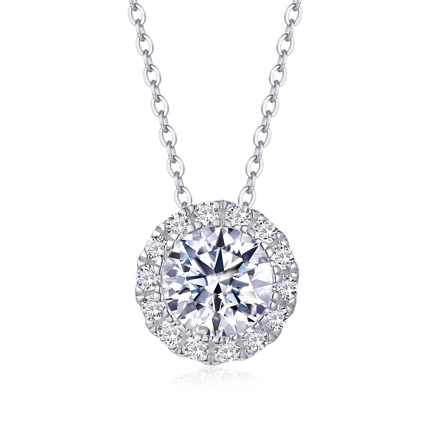 2CT Moissanite Starry Night Pendant Necklace
