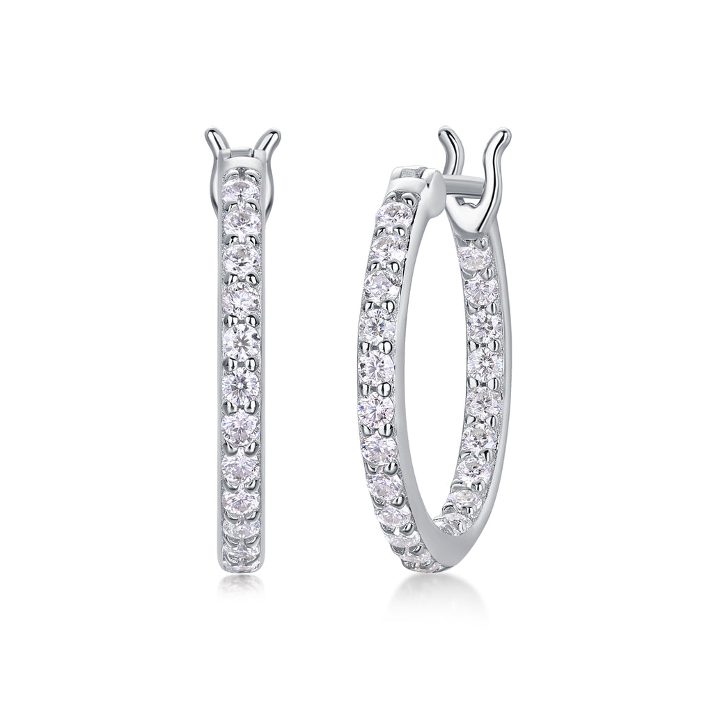 Streamer Moissanite Stud Earrings in S925 Sterling Silver