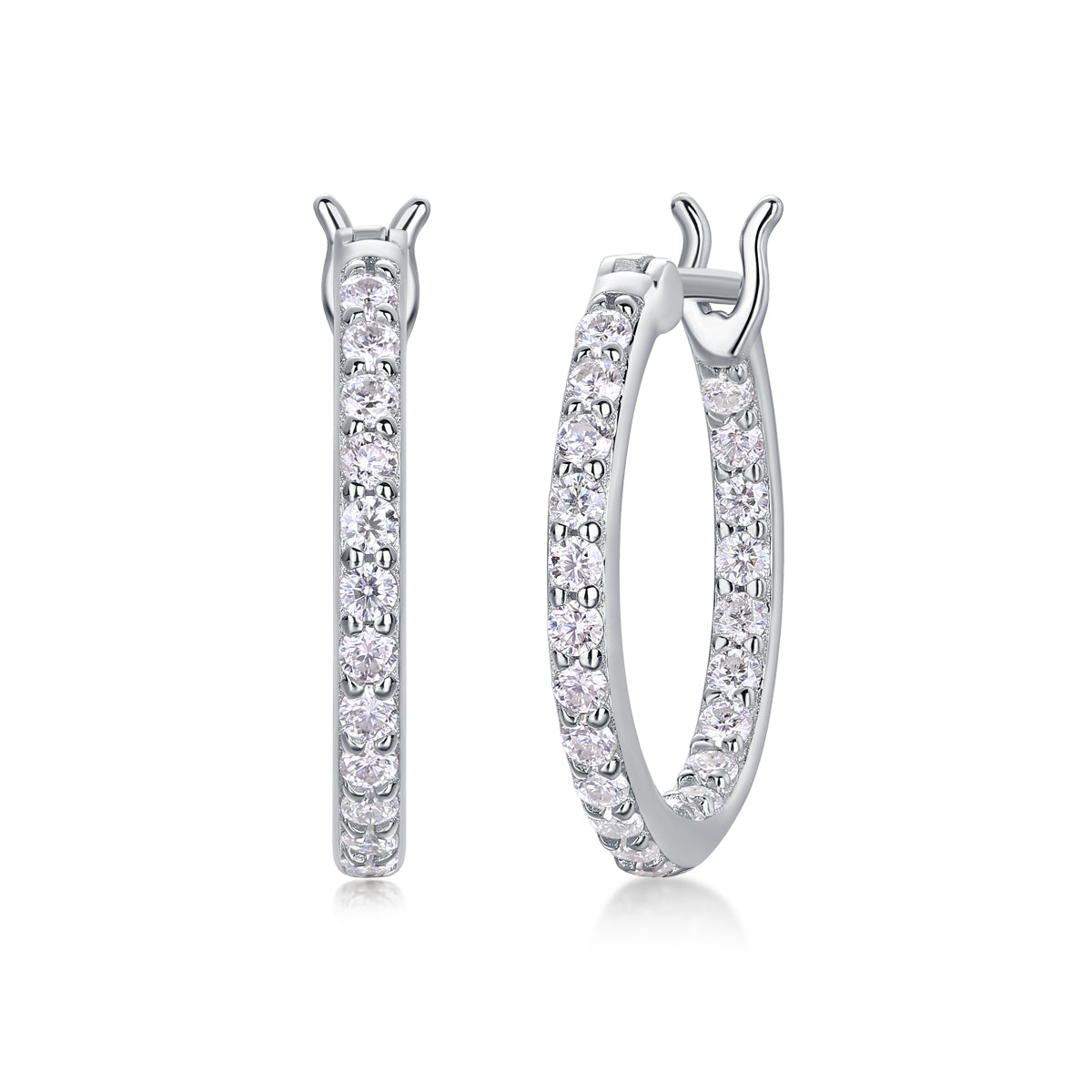 Streamer Moissanite Stud Earrings in S925 Sterling Silver