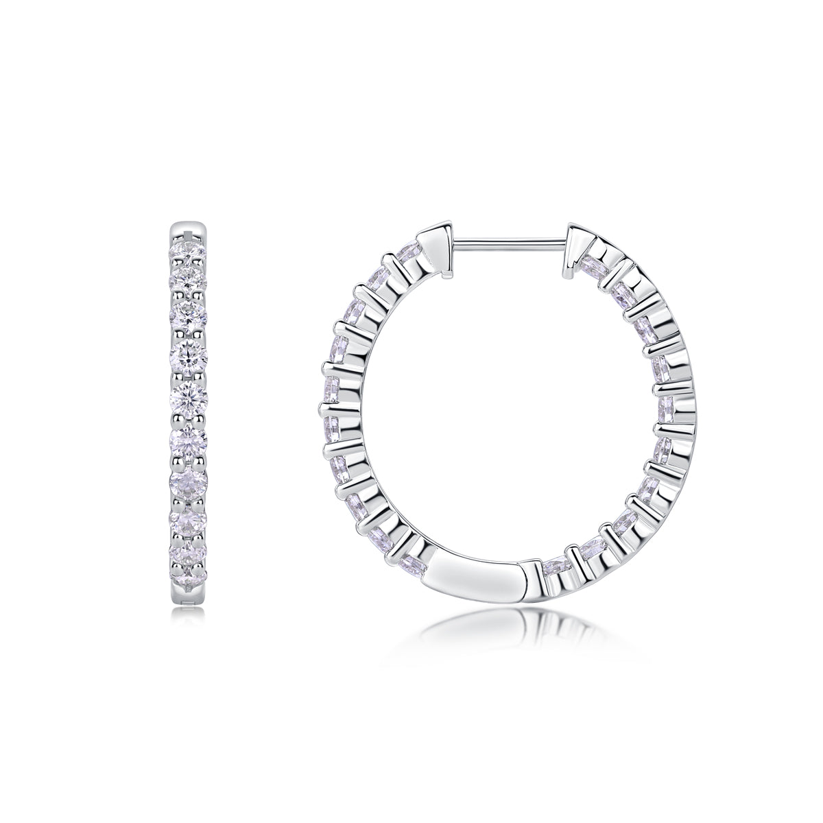 Moissanite Stud Earrings - S925 Sterling Silver