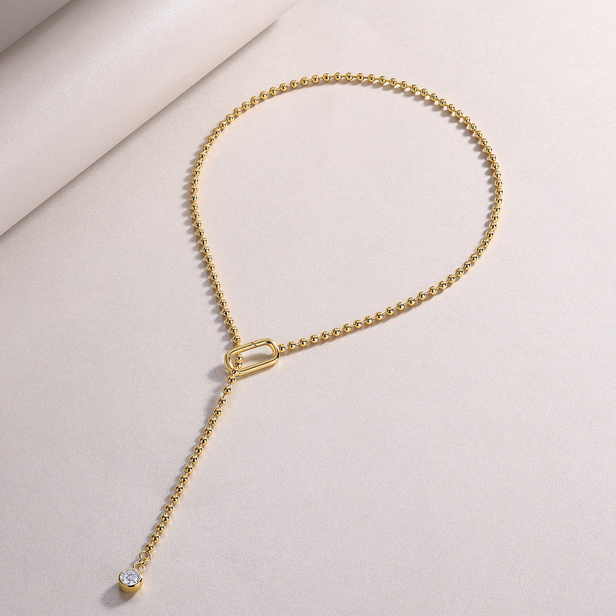 1 Carat Moissanite Tassel Sterling Silver Necklace