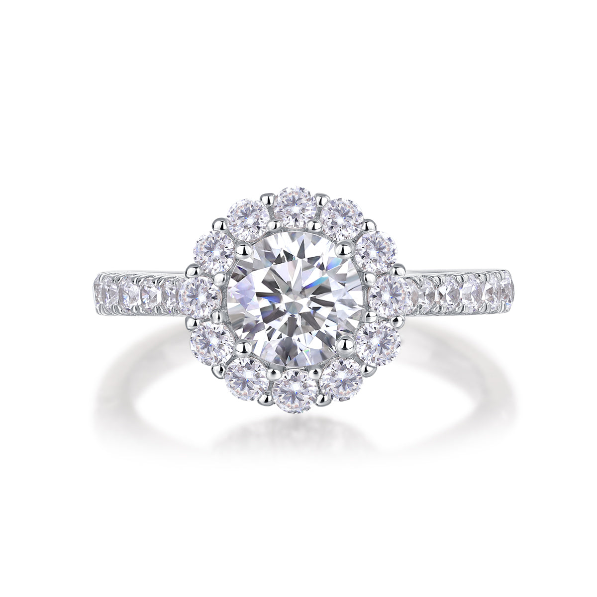 1-Carat Moissanite Wedding Ring – S925 Sterling Silver