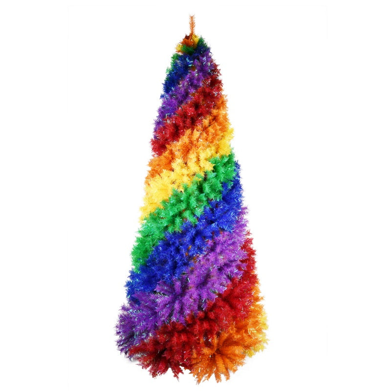 Rainbow Spiral Christmas Tree - Colorful Artificial Tree