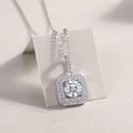 1-Carat Moissanite Pendant – S925 Sterling Silver with Platinum Plating