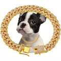 Sparkling Diamond Pet Chain Collar - Hip Hop Style for Dogs & Cats