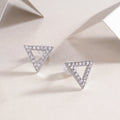 Moissanite Sterling Silver Earrings - Unique Design