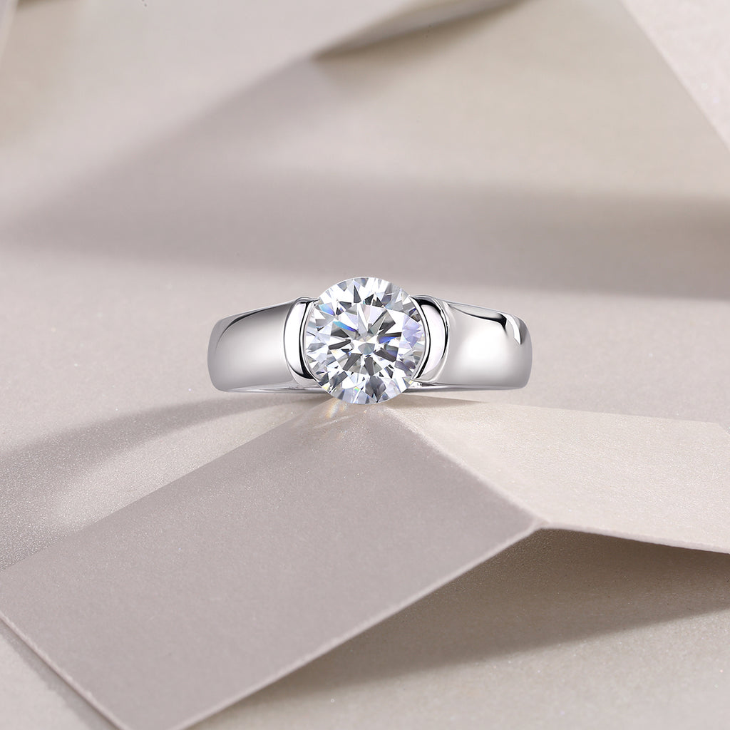 2 Carat Moissanite Wedding Ring - S925 Sterling Silver