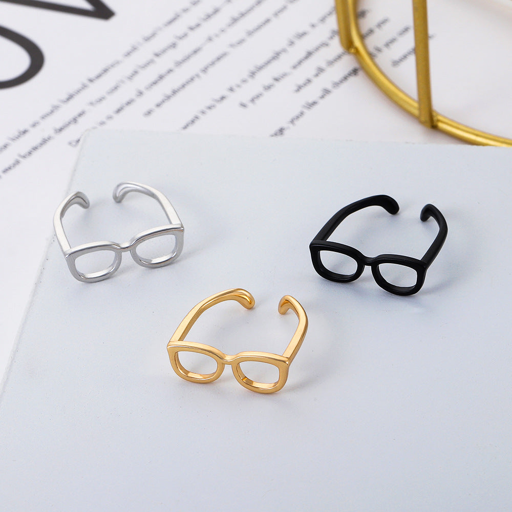Eyeglasses Copper Open Ring - Silver, Gold, or Black