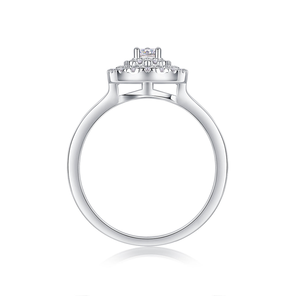 Luxury Moissanite Sterling Silver Ring