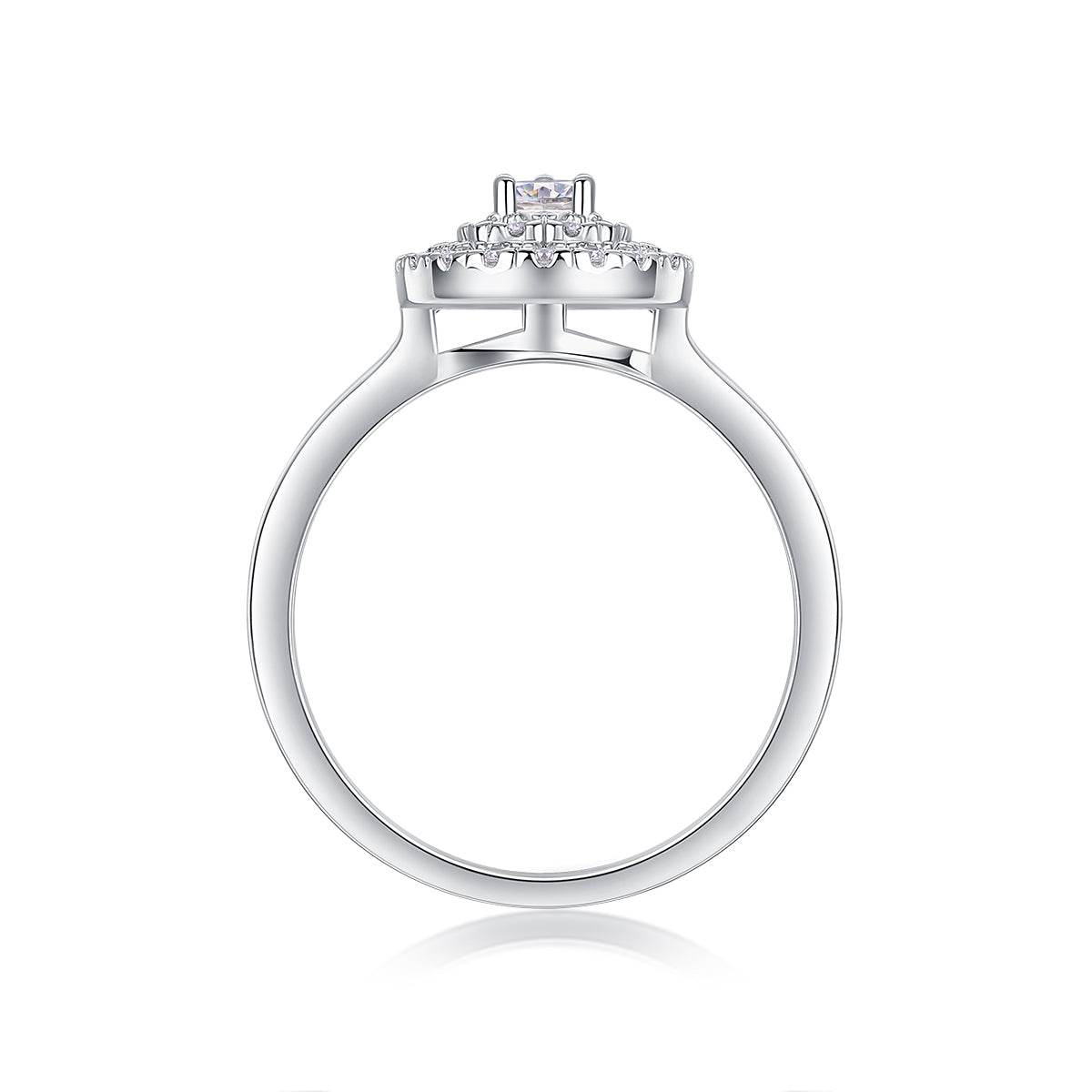Luxury Moissanite Sterling Silver Ring