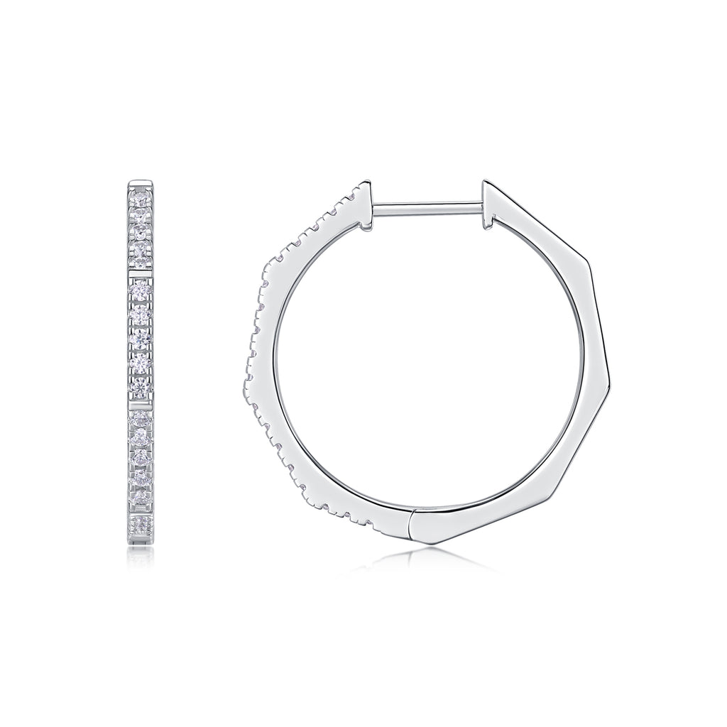 Moissanite Star Stud Earrings in S925 Sterling Silver