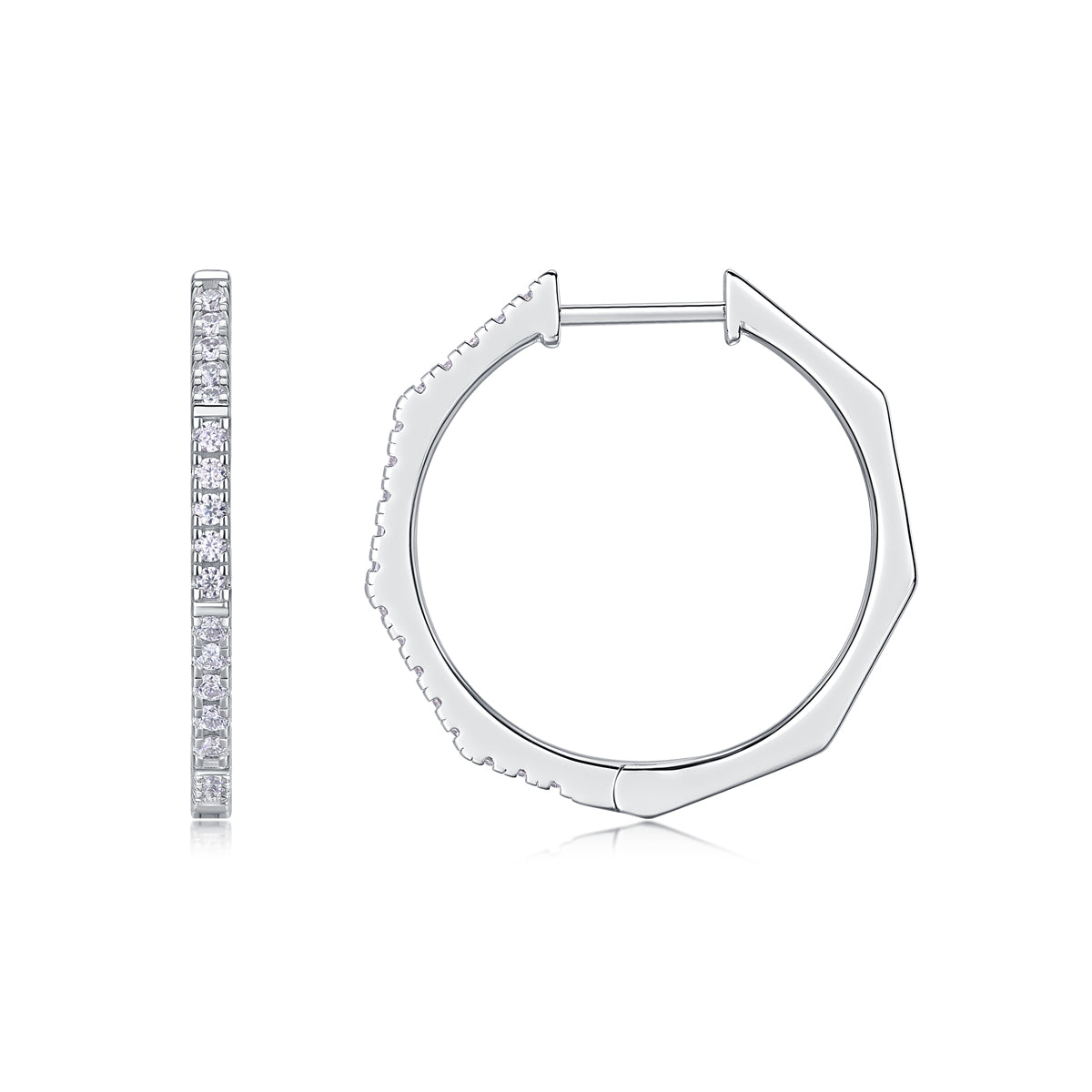 Moissanite Star Stud Earrings in S925 Sterling Silver