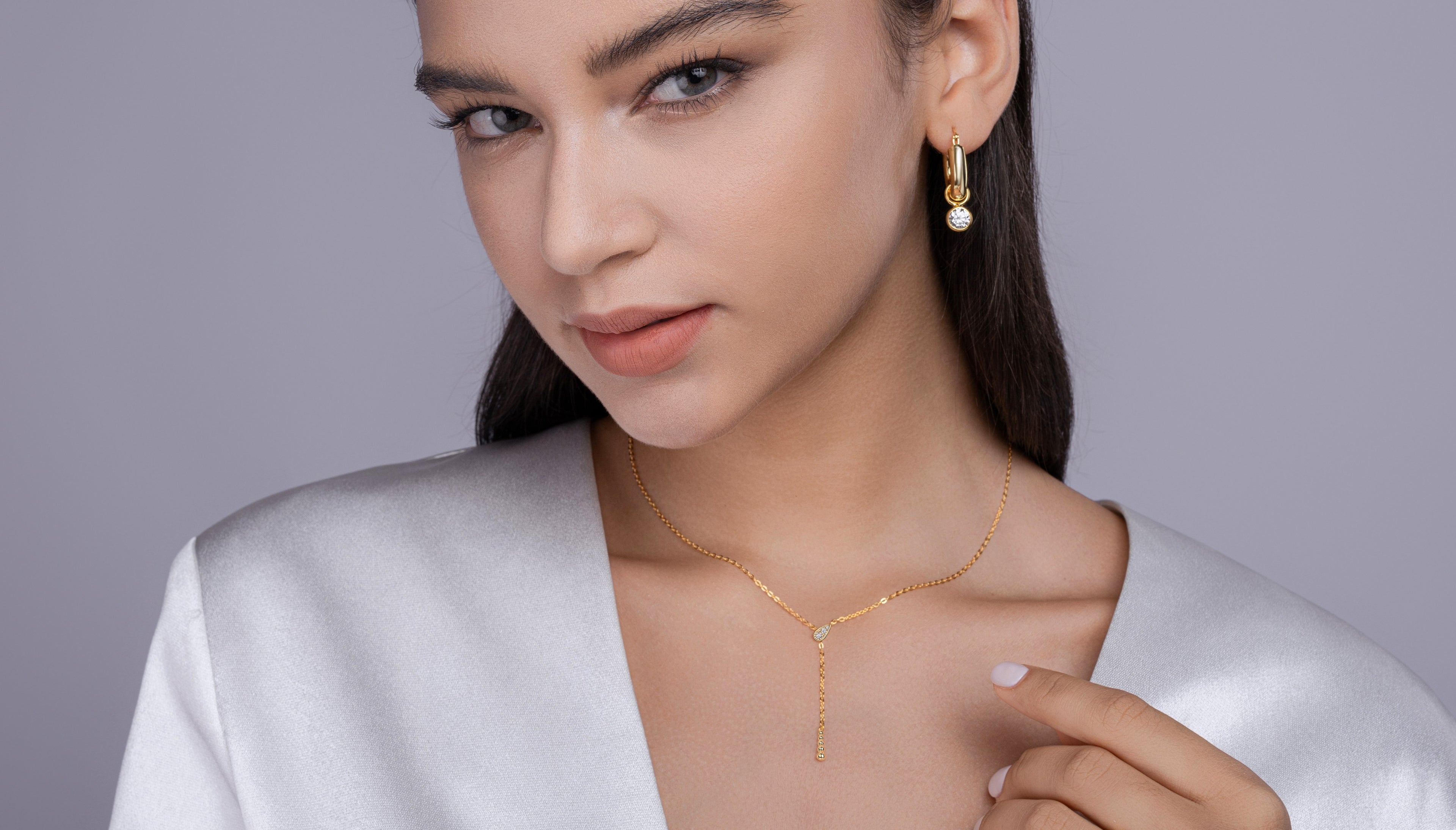 Star Moissanite Pendant Necklace - S925 Sterling Silver with Gold Plating