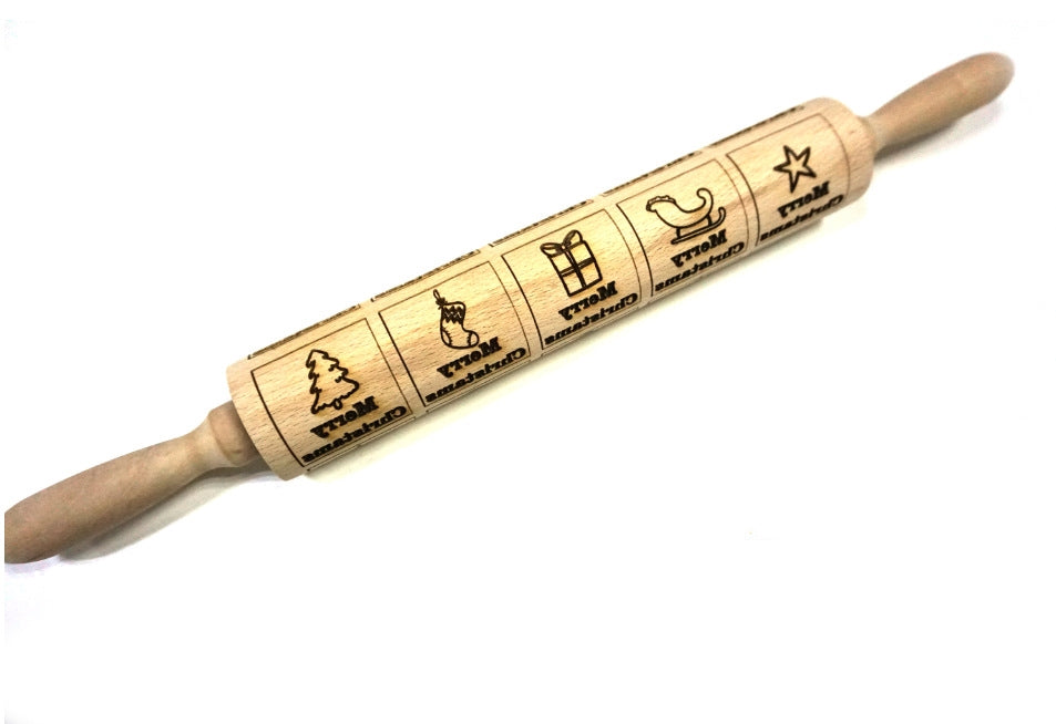 Embossed Holiday Rolling Pin - Various Designs and Sizes
