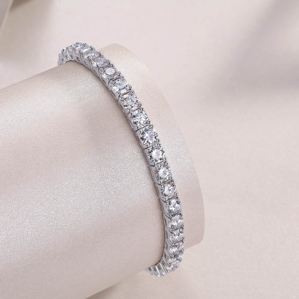 Moissanite Diamond S925 Sterling Silver Bracelet