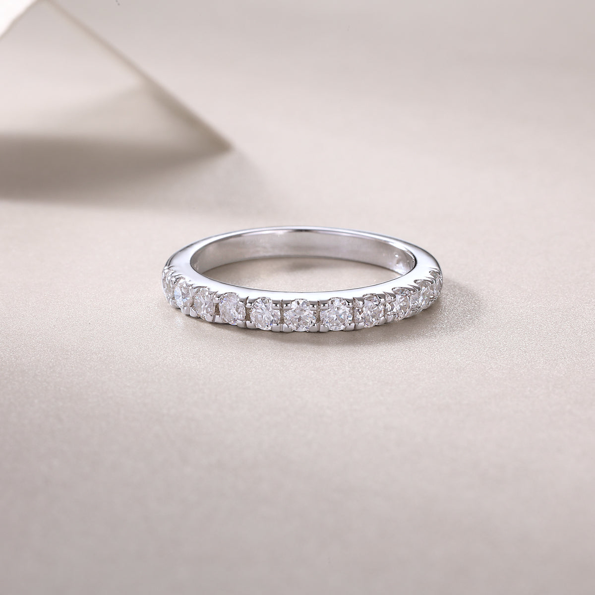 Moissanite Sterling Silver Ring