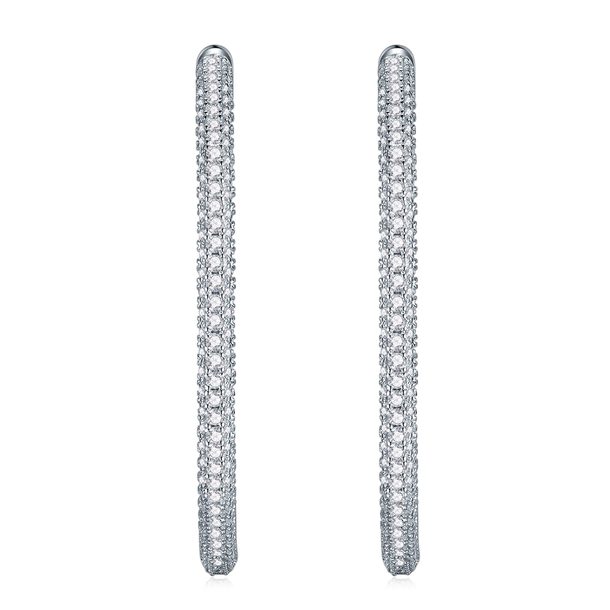 Light Coco Moissanite Drop Earrings — S925 Sterling Silver, Platinum-Plated