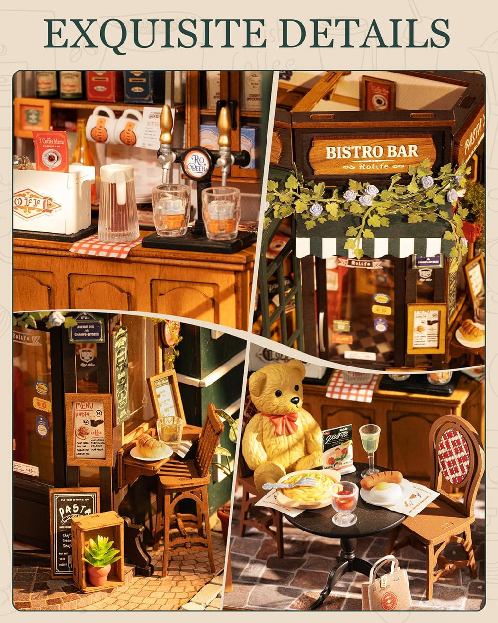 Tipsy Restaurant DIY Miniature Dollhouse Kit