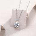 2-Carat Moissanite Round Pendant in S925 Sterling Silver