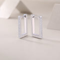 Moissanite Stud Earrings - S925 Sterling Silver Platinum-Plated (Pair)