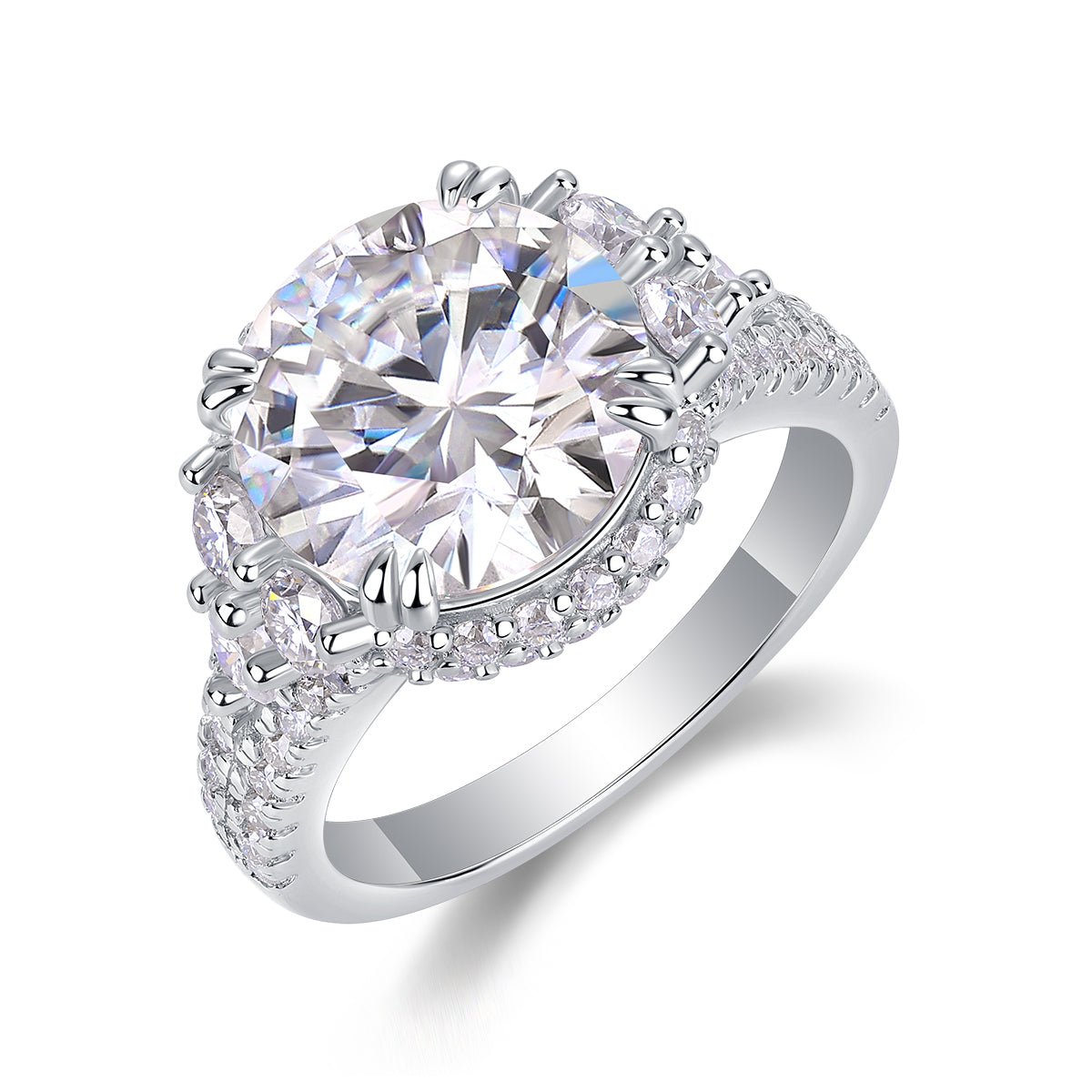 5-Carat Moissanite Bezel Ring – S925 Sterling Silver