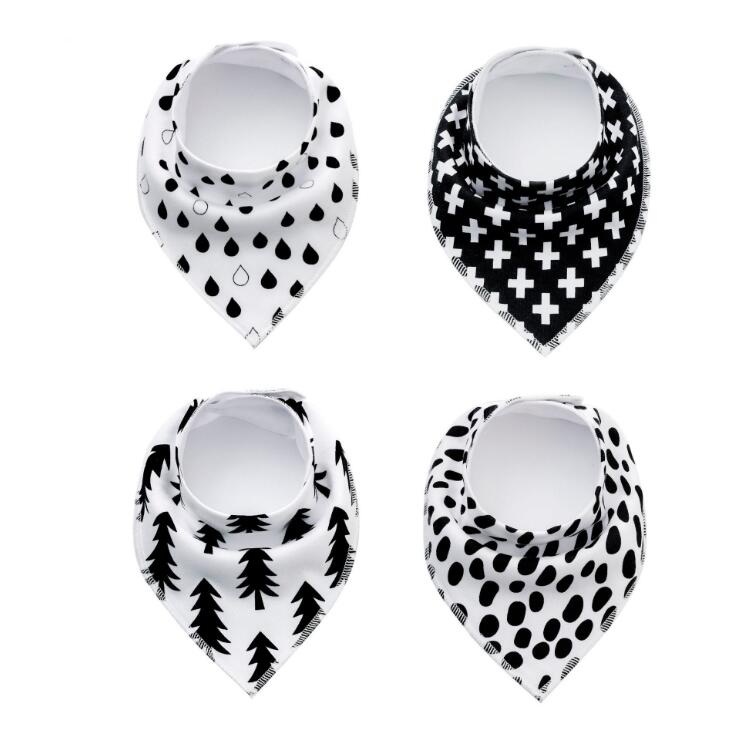 4pcs Lot Burp Bibs Cloth Cotton Bandana