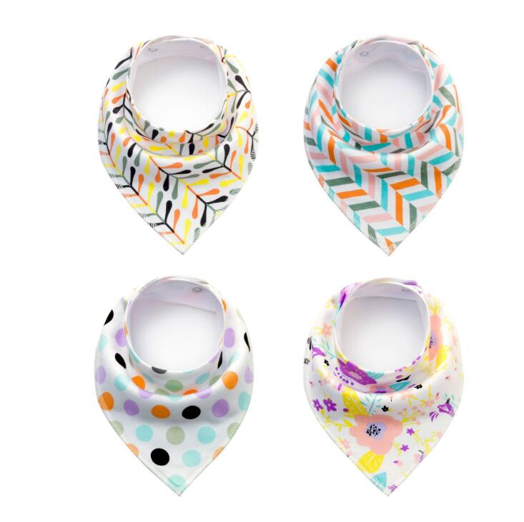 4pcs Lot Burp Bibs Cloth Cotton Bandana