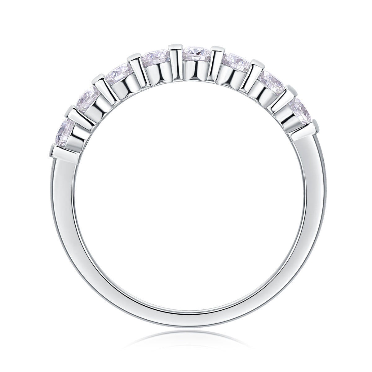 Moissanite Band Ring - S925 Sterling Silver