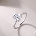 Octagonal Moissanite Ring - 925 Sterling Silver