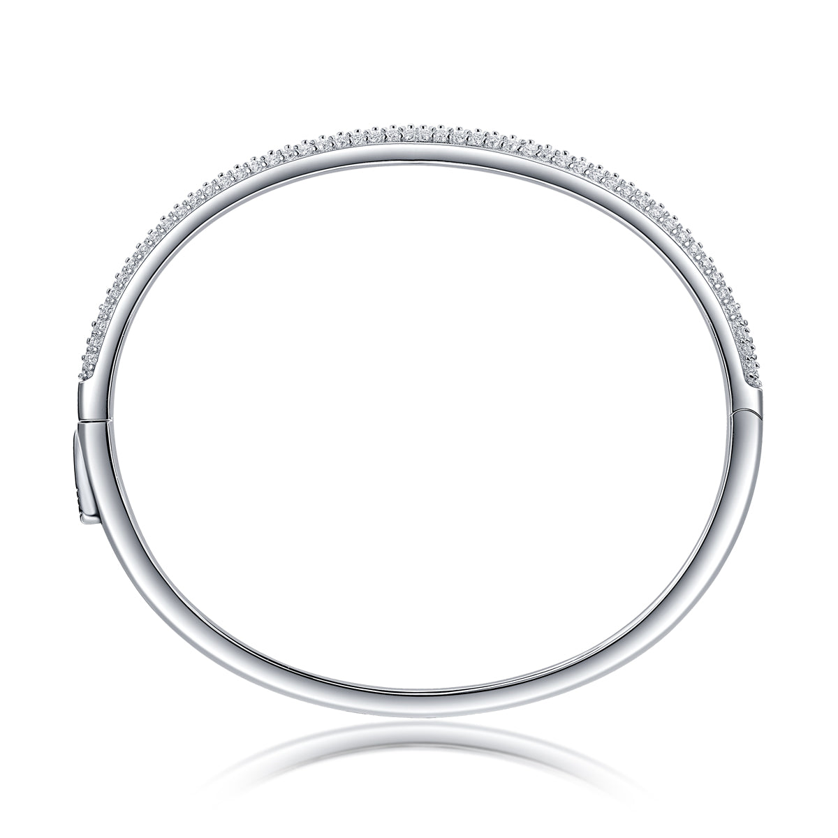 Moissanite Sterling Silver Bracelet - Luxury Tennis Style