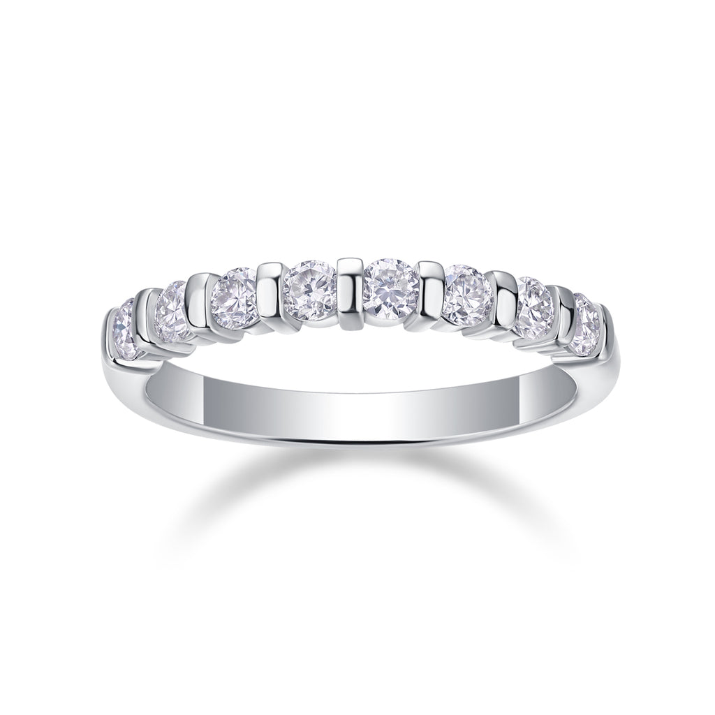 Moissanite Band Ring - S925 Sterling Silver