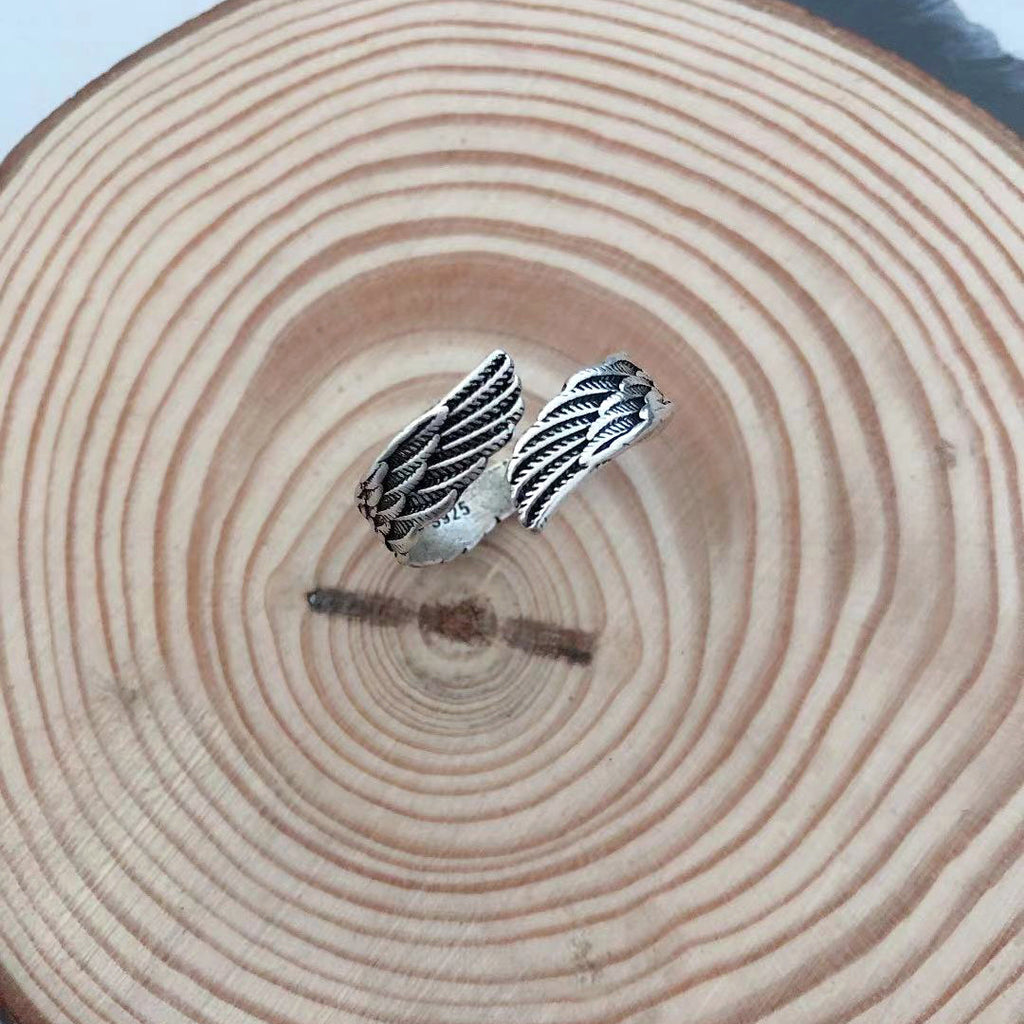 Silver Angel Wings Ring