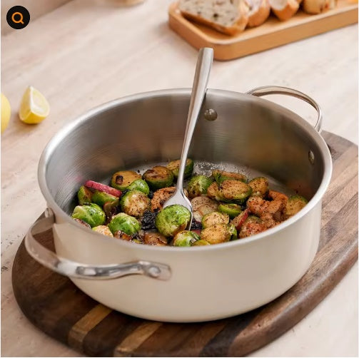 9-Piece Ceramic Coated Cookware Set - Stainless Steel Pots & Pans