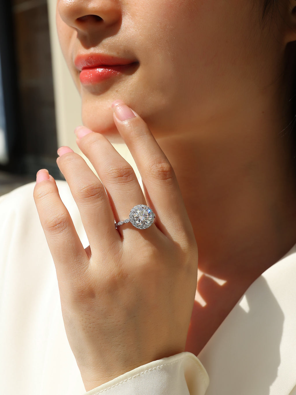 Starlight Shining 3-Carat Moissanite Ring – S925 Sterling Silver with Platinum Plating