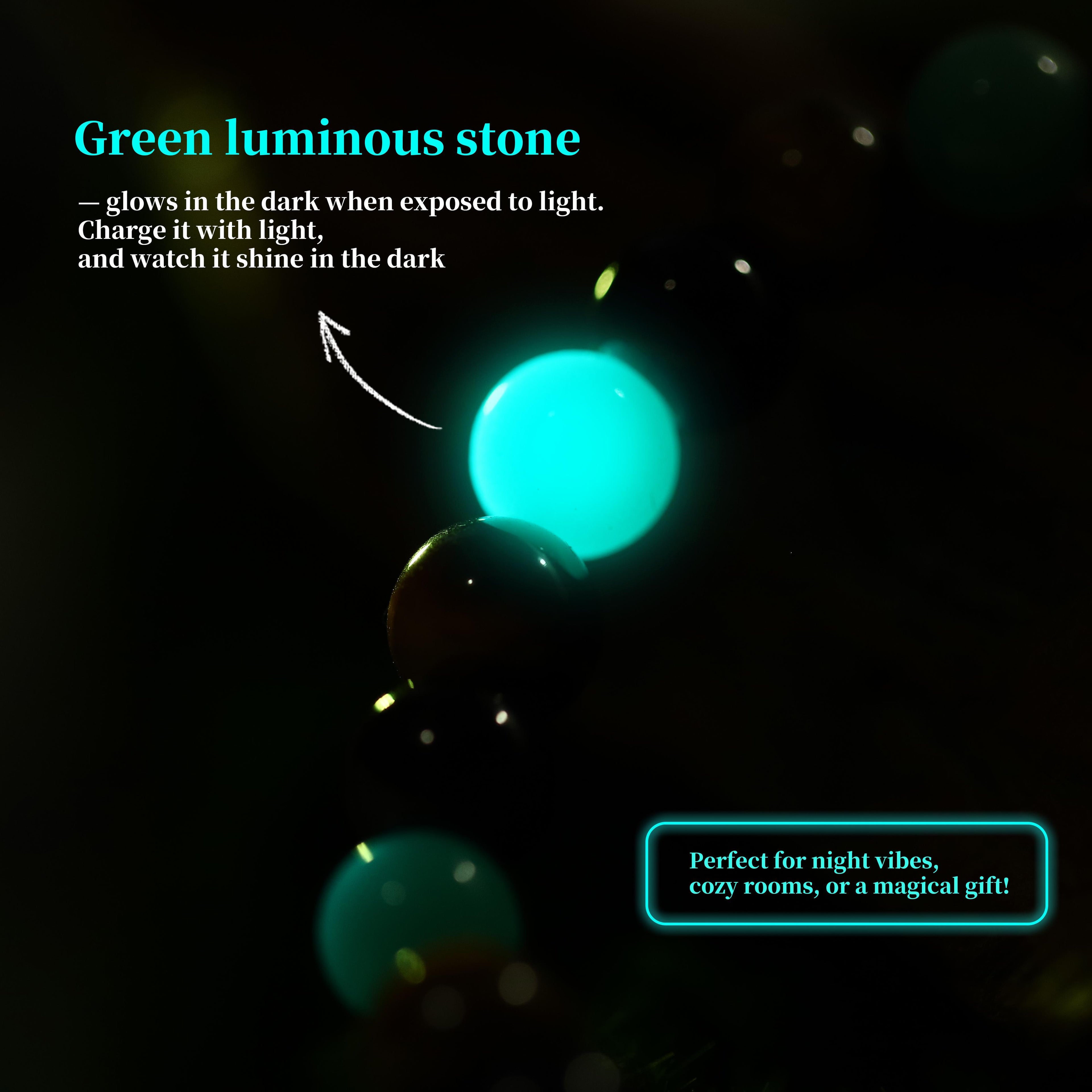 Glow-in-the-Dark Green Luminous Healing Stone