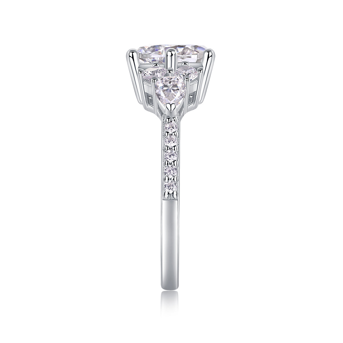 2-Carat Moissanite Luxury Ring – S925 Sterling Silver