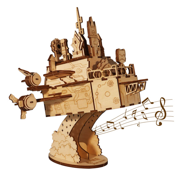 Moving Castle 3D Wooden Puzzle Music Box