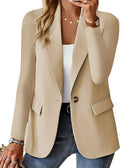 Women's Lapel Button Fashion Jacket