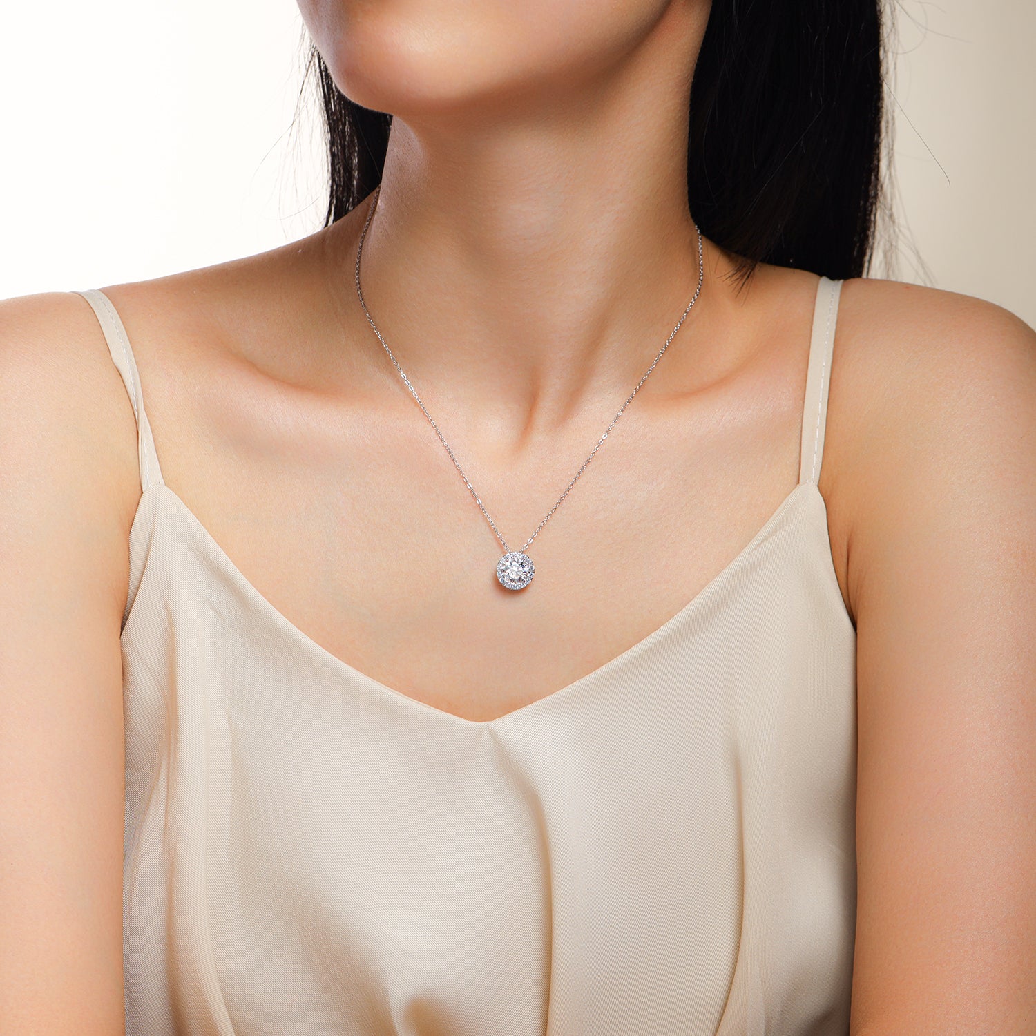 2CT Moissanite Starry Night Pendant Necklace