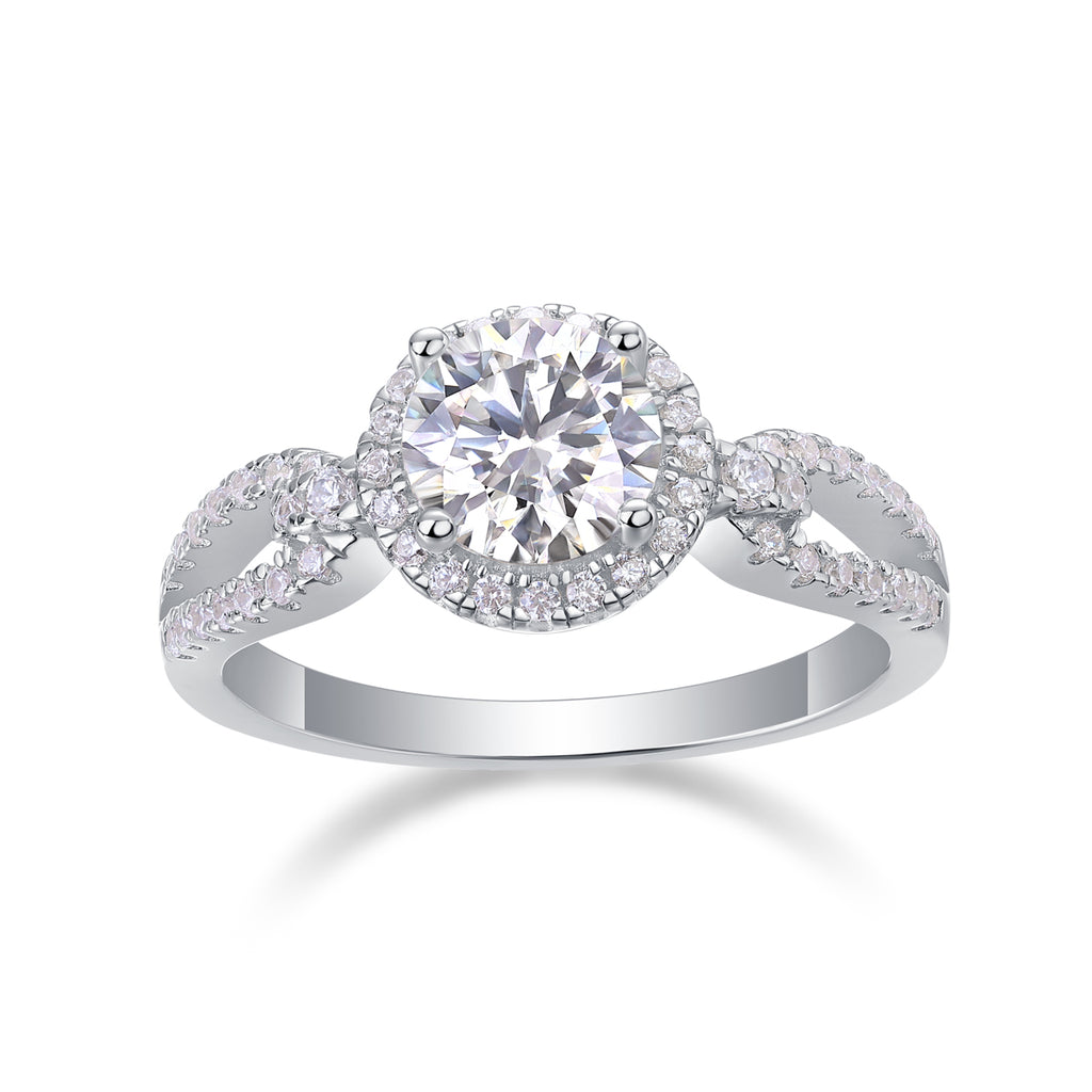 1 Carat Moissanite Ring - S925 Sterling Silver