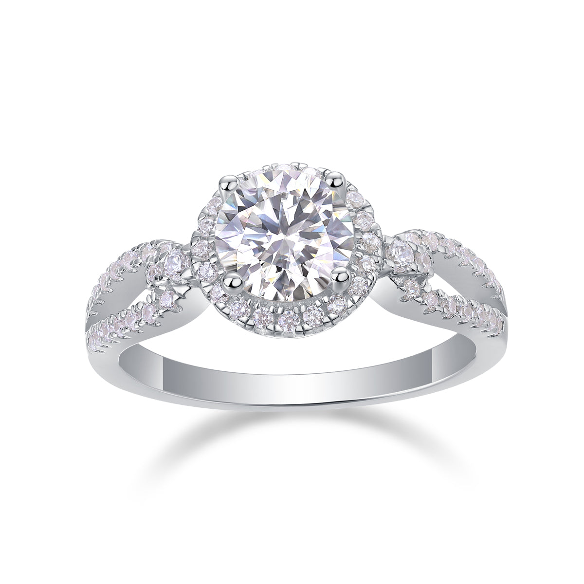 1 Carat Moissanite Ring - S925 Sterling Silver