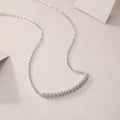 Moissanite Pendant Necklace — S925 Sterling Silver, Platinum-Plated