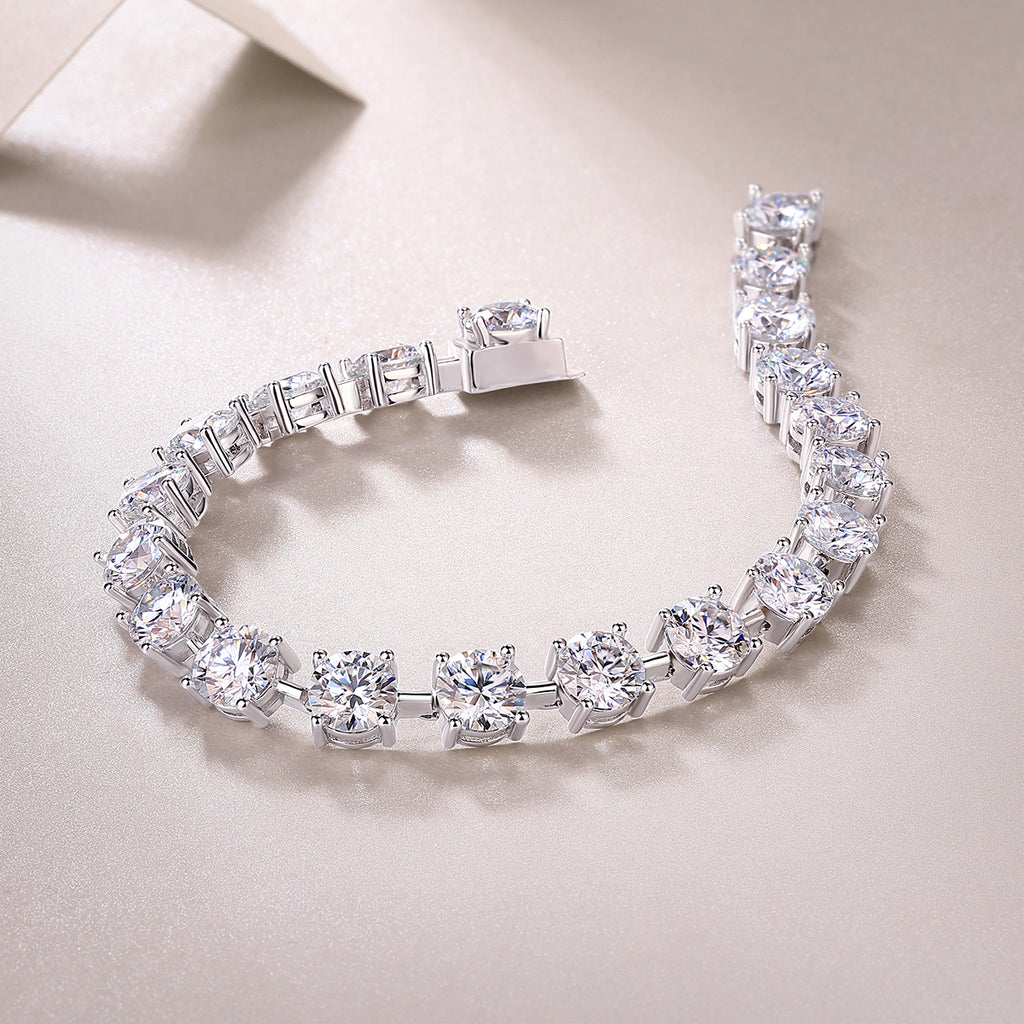 About Time Moissanite Tennis Bracelet — S925 Sterling Silver, 0.3ct / 0.5ct