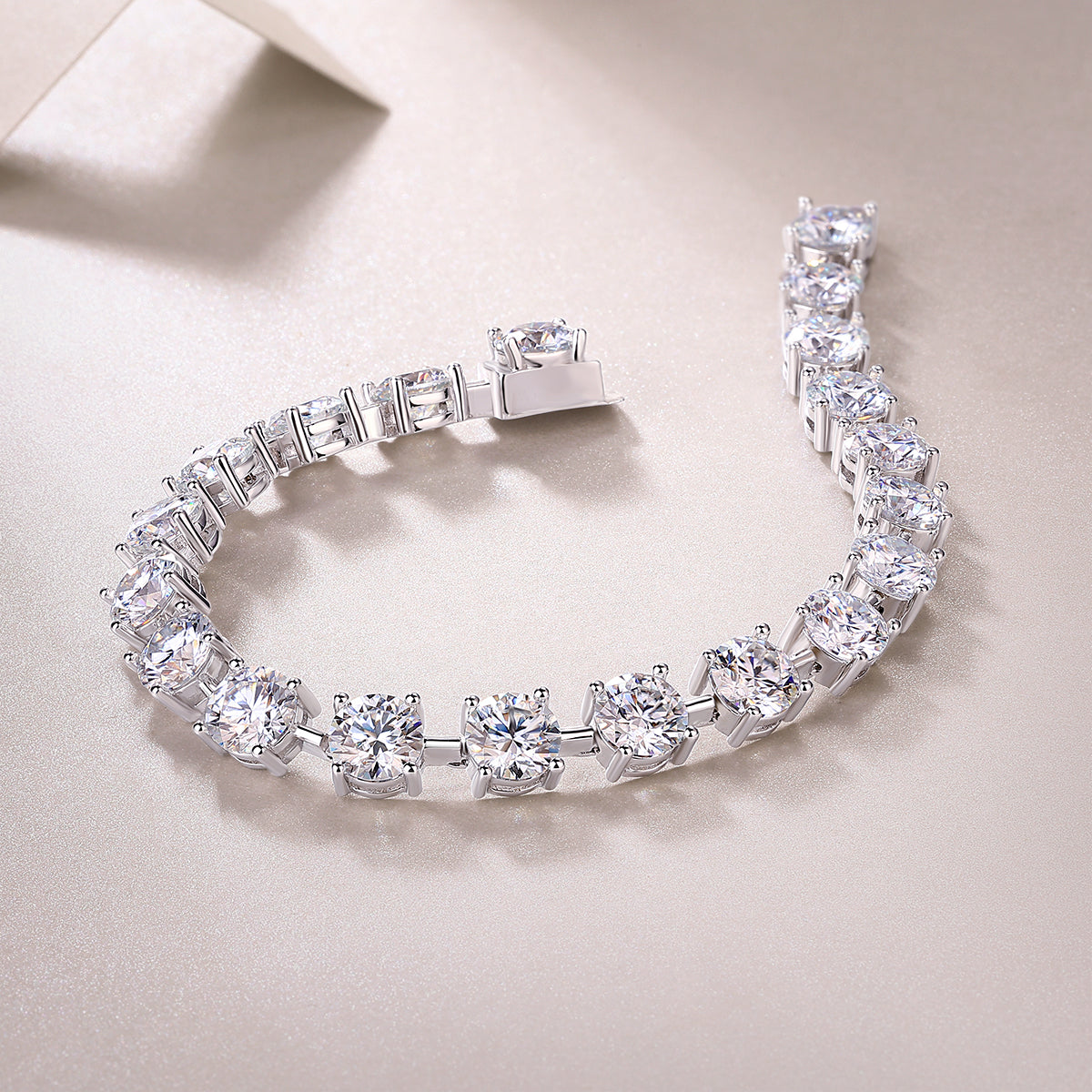 About Time Moissanite Tennis Bracelet — S925 Sterling Silver, 0.3ct / 0.5ct