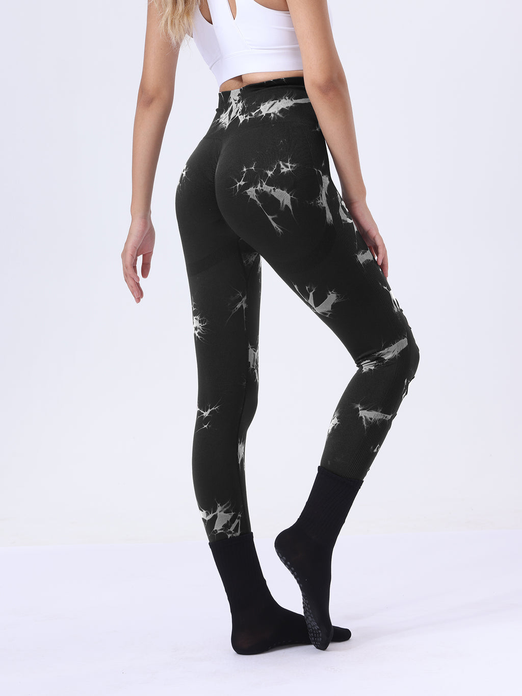 High-Waisted Butt Lift Leggings - Tummy Control Tie Dye Yoga Pants