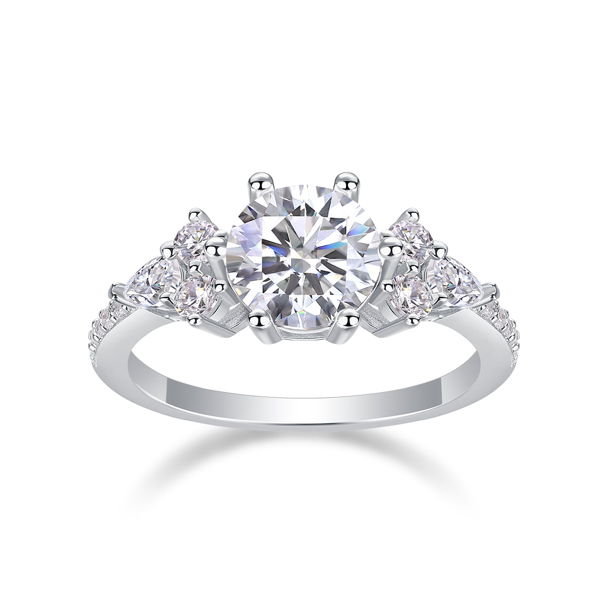 2-Carat Moissanite Luxury Ring – S925 Sterling Silver